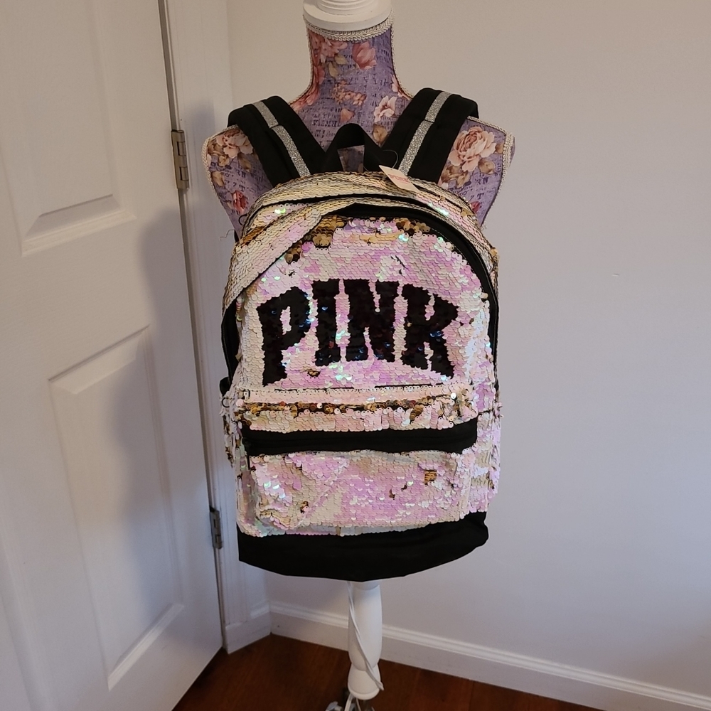 Victoria Secret Pink Sequin backpack New